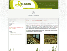 Tablet Screenshot of florex-velkoobchod-kvetin.cz